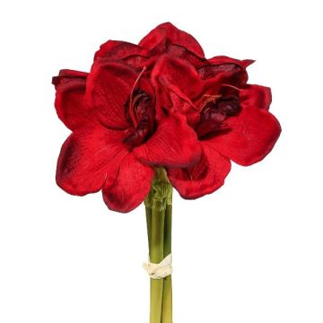 Mazzo di fiori artificiali Amaryllis LOMIRE, rosso scuro, 30cm