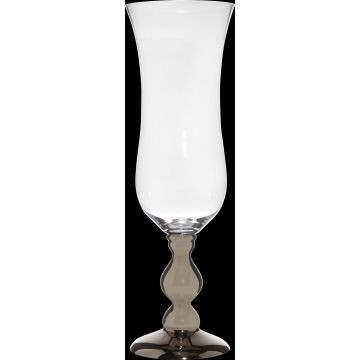 Grande bicchiere da champagne PIYA su supporto, trasparente-argento, 117cm, Ø39cm Grande bicchiere da champagne PIYA su supporto, trasparente-argento, 117cm, Ø39cm