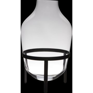 Vaso in vetro CAMILO su piedistallo, trasparente, 50 cm, Ø 29 cm Vaso in vetro CAMILO su piedistallo, trasparente, 50 cm, Ø 29 cm