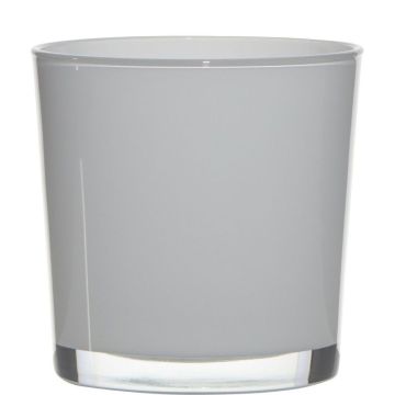 Vaso da piante in vetro ALENA, bianco, 13cm, Ø13cm