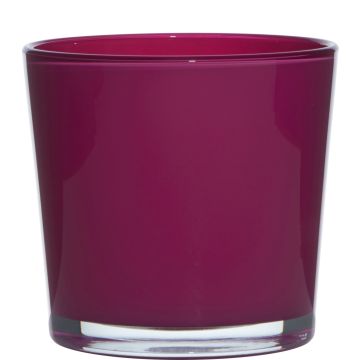 Vaso da piante in vetro ALENA, magenta, 16cm, Ø17cm
