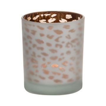 Portacandela SENGA, motivo leopardato, oro opaco, 8cm, Ø7cm Portacandela SENGA, motivo leopardato, oro opaco, 8cm, Ø7cm
