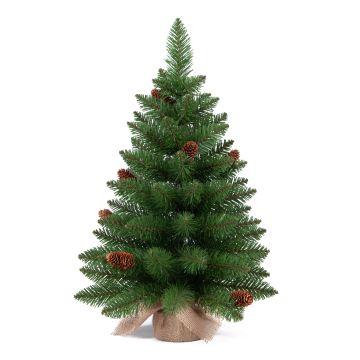 Abete artificiale HEINOLA con pigne, sacco di iuta, 60 cm, Ø 40 cm Abete artificiale HEINOLA con pigne, sacco di iuta, 60 cm, Ø 40 cm