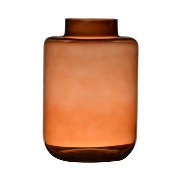 Vaso da tavolo ARANYA, vetro, arancione-marrone, 23,5 cm, Ø 16 cm