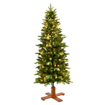 Albero di Natale artificiale slanciato OULU SPEED, LED, 180cm, Ø70cm
