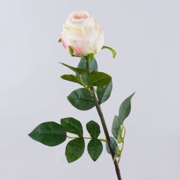 Rosa artificiale SUNJIK, bianco-rosa, 75cm, Ø7cm