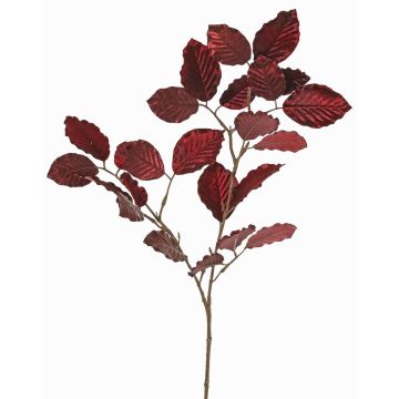 Ramo di faggio vellutato GALFHY, rosso bordeaux, 70cm