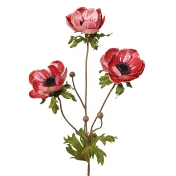 Ramo di anemone vellutato WINFAS, malva, 75 cm