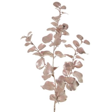 Ramo artificiale di eucalipto MALFHY, rosa chiaro metallizzato, 75 cm