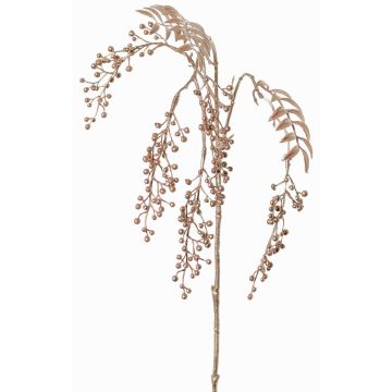 Ramo artificiale di pepe RALFHY con bacche, rosa chiaro metallizzato, 80cm