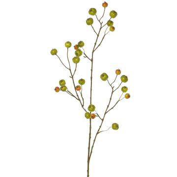 Ramo artificiale di mela ornamentale NONGIR con frutti, verde-arancione, 90 cm