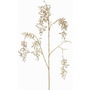 Ramo artificiale di pepe NELFHY con bacche, argento metallizzato-oro, 125cm