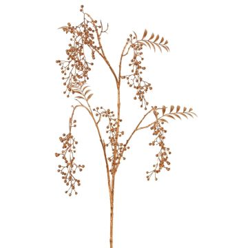 Ramo artificiale di pepe NELFHY con bacche, rame metallizzato, 125 cm