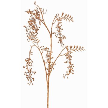 Ramo artificiale di pepe NELFHY con bacche, rame metallizzato, 125cm