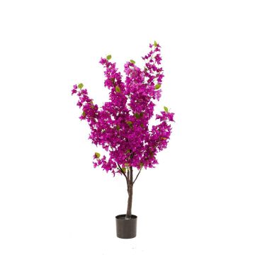 Bougainvillea artificiale JONKFAN con fiori, tronco artificiale, viola, 145 cm