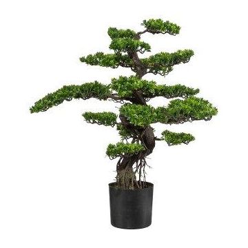 Albero artificiale bonsai pianta del tè KEFIEL con radici, 90 cm Albero artificiale bonsai pianta del tè KEFIEL con radici, 90 cm