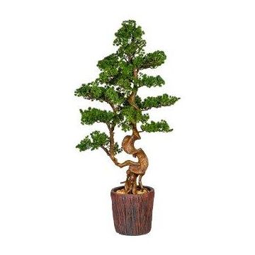 Albero decorativo bonsai larice WOME in vaso di magnesio, 125 cm