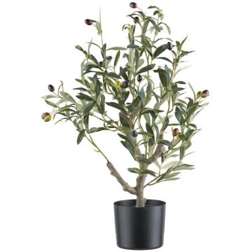 Albero di olivo artificiale OUSEM con frutti, tronco artificiale, 70 cm
