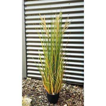 Canna cinese artificiale WASDIN con pannocchie, verde-beige, 125 cm