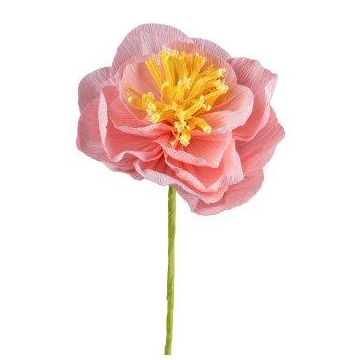 Fiore decorativo camelia DRENIN in carta, rosa scuro, 45 cm