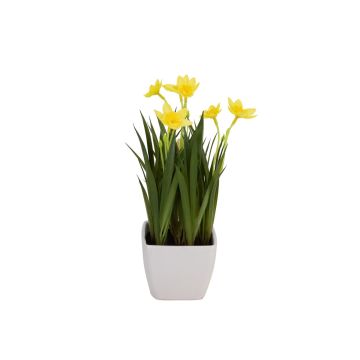 Fiore artificiale Narciso AMANDINE, giallo, 23 cm
