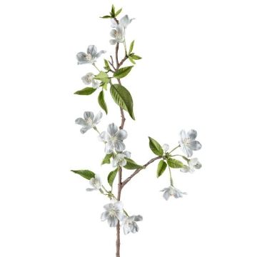 Ramo artificiale di fiori di pero SLOFEN con fiori, bianco, 55 cm