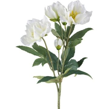 Fiore artificiale Rosa di Natale GLAMOR su stelo, bianco, 30 cm