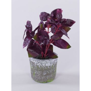 Pianta artificiale Basilico POLINDA in vaso decorativo, rosso bordeaux, 26 cm Pianta artificiale Basilico POLINDA in vaso decorativo, rosso bordeaux, 26 cm