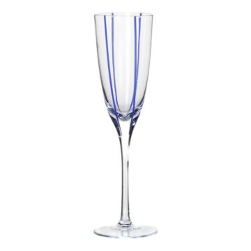 Bicchiere da champagne OCTAVIUS a righe, blu-trasparente, 25cm, Ø7,5cm Bicchiere da champagne OCTAVIUS a righe, blu-trasparente, 25cm, Ø7,5cm