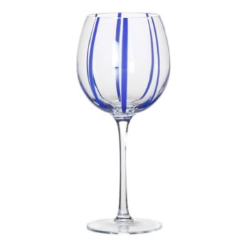 Calice da vino OCTAVIUS a righe, blu-trasparente, 21cm, Ø9,5cm Calice da vino OCTAVIUS a righe, blu-trasparente, 21cm, Ø9,5cm