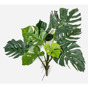 Filodendro artificiale Monstera Deliciosa CYDEN, radici, bastoncino, verde, 75 cm