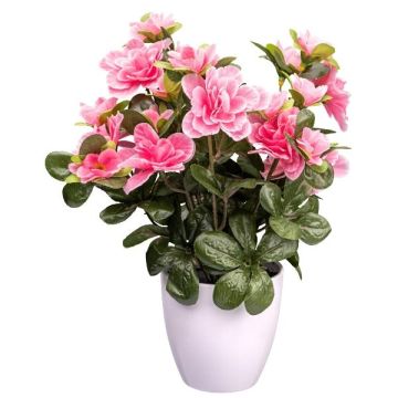 Fiore artificiale Azalea FRALVI in vaso decorativo, rosa, 26 cm