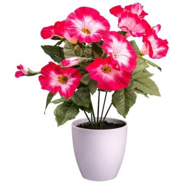Fiore artificiale Petunia VALMAR in vaso in melamina, rosa-bianco, 30 cm