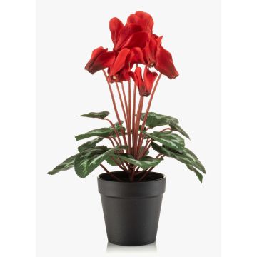 Ciclamini artificiali VERIANA in vaso decorativo, rossi, 30 cm