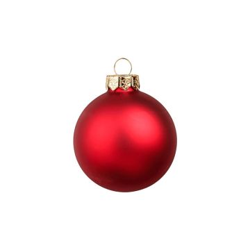 Pallina di Natale CLARIBELLE, opaca, 30 pezzi, rossa, Ø 6 cm