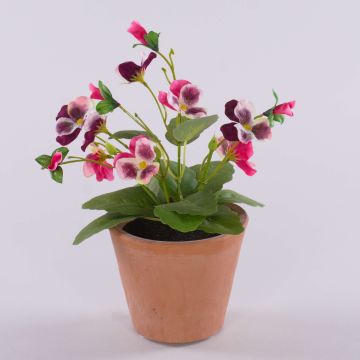 Fiore artificiale decorativo Pansy BAHNY in vaso terracotta, rosa-bianco, 17 cm Fiore artificiale decorativo Pansy BAHNY in vaso terracotta, rosa-bianco, 17 cm