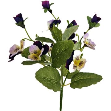 Fiore artificiale decorativo Pansy BAHNY su bastoncino, viola-bianco, 22 cm