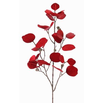 Ramo di eucalipto finto INDALA con frutti, rosso, 85cm