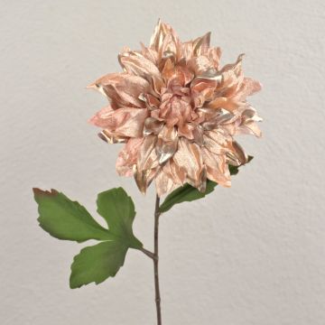 Dahlia di velluto MINBU, salmone, 60cm, Ø18cm