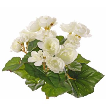 Begonia artificiale BIRMA su stelo, crema, 20cm, Ø3-5cm