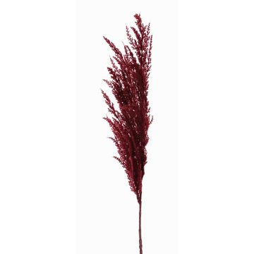 Ramo artificiale d'erba della pampa ERATO, rosso bordeaux, 100cm