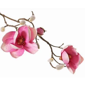 Magnolia artificiale KOSTAS, rosa-fucsia, 55cm, Ø6-8cm