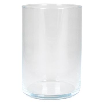 Vaso cilindrico per fiori SANYA OCEAN in vetro, trasparente, 15cm, Ø10,1cm