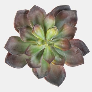 Echeveria pelusida artificiale CURSA su stelo, rosso-verde, 15cm