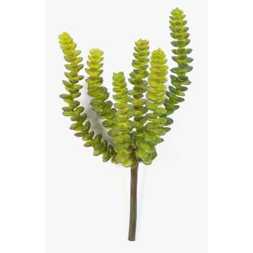 Crassula Perforata artificiale FULU su stelo, verde, 15cm