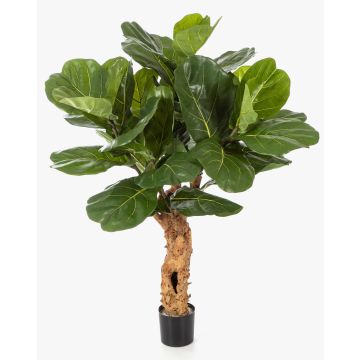 Ficus Lyrata artificiale HADAR, tronco naturale, verde, 110cm