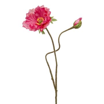 Papavero artificiale HASNA, rosa, 75cm