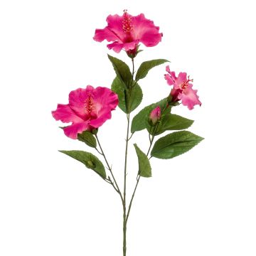 Ramo di ibisco artificiale AMADOU con fiori, rosa, 80cm