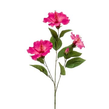 Ramo di ibisco artificiale AMADOU con fiori, rosa, 80cm