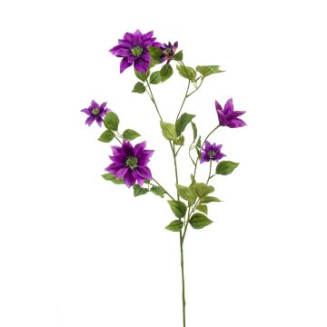 Grande fiore artificiale Clematis HIKARI, rosa, 110 cm, Ø 5-14 cm